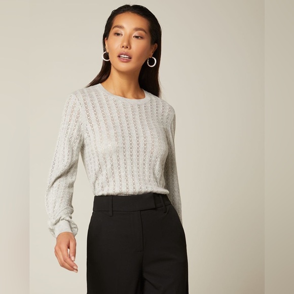 RW&CO. Tops - RW&CO Allover Pointelle Stitch Sweater M nwot